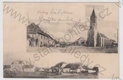  - Lubenec (Lubenz) - Louny, více záběrů, náměstí, kostel, část města, Chyše, Kryry, DA