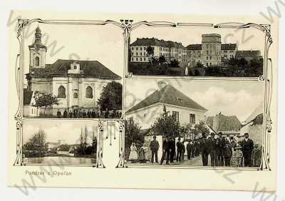  - Opořany - Opařany - kostel, pohled na město, skupinový portrét, více záběrů