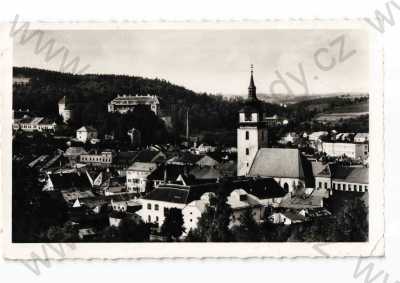  - Velké Meziříčí, Žďár nad Sázavou, částečný záběr města, Fototypia-Vyškov