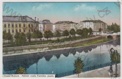  - Hradec Králové (Königgrätz), Nábřeží císaře Františka Josefa, kolorovaná