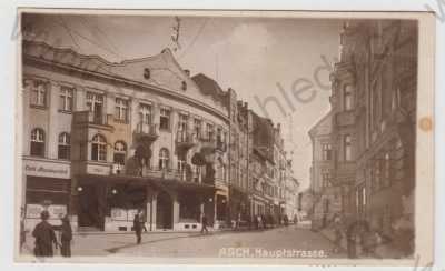  - Aš (Asch) - Cheb, pohled ulicí, restaurace