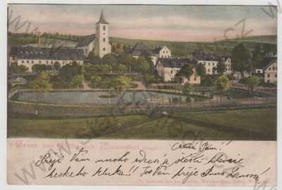  - Loučná pod Klínovcem (B. Wiesenthal) - Chomutov, celkový pohled, kolorovaná
