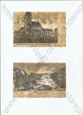  - 2x Staroměstské náměstí r. 1621 a Václavské náměstí r. 1720, Praha 1