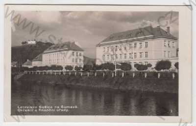  - Sušice (Klatovy), letovisko, okresní a finanční úřad, řeka, Foto-fon