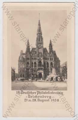  - Liberec (Reichenberg), Sjezd německých filatelistů, radnice