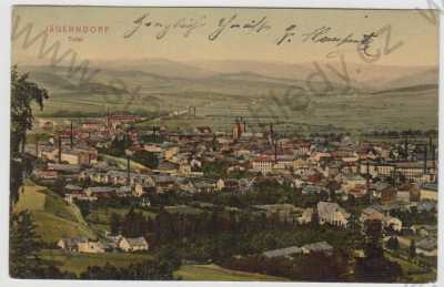  - Krnov (Jägerndorf) - Bruntál, celkový pohled, kolorovaná