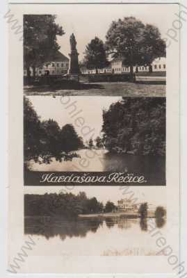  - Kardašova Řečice (Jindřichův Hradec), více záběrů, pomník, řeka