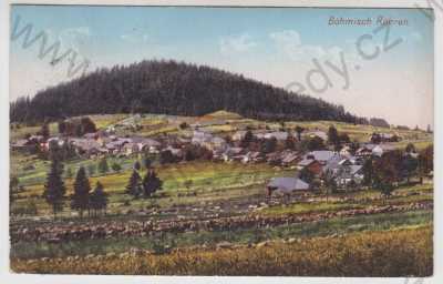  - České Žleby (Böhm. Röhren) - Prachatice, celkový pohled, Foto Seidel, kolorovaná