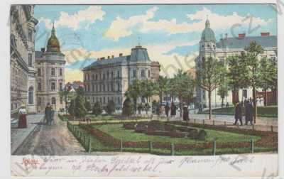  - Jihlava (Iglau), náměstí, část města, kolorovaná