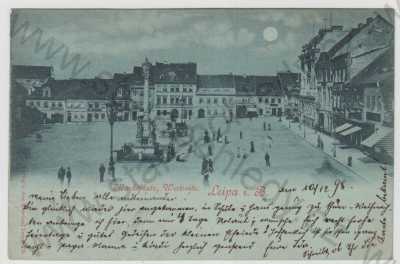  - Česká Lípa (Leipa), náměstí, mondschein, DA