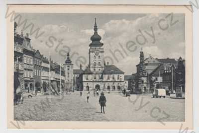  - Žatec (Louny), Náměstí Dr. Ed. Beneše, automobil