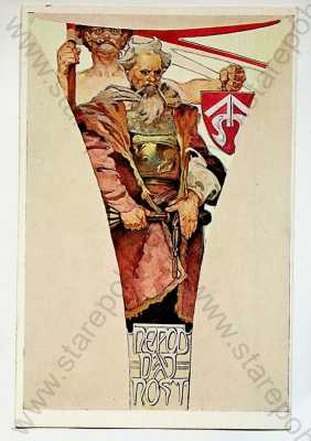  - Umělecké - Alfons Mucha, Nepodajnost (Jan Roháč z Dubé), kolorovaná