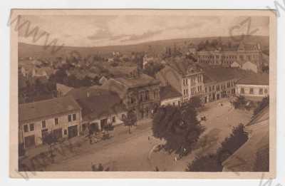  - Bystřice pod Hostýnem (Kroměříž), částečný záběr města, pohled na město z výšky