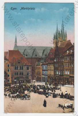  - Cheb (Eger), barevná, náměstí, trh