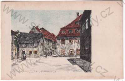  - Cheb - Vohburggasse, chromolitografie, Lark