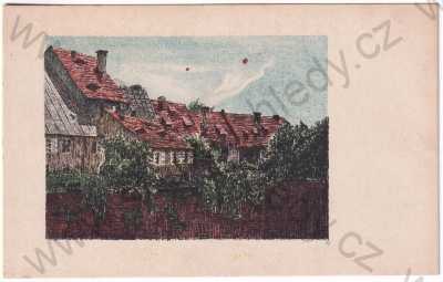  - Cheb - Burggraben, chromolitografie, Lark