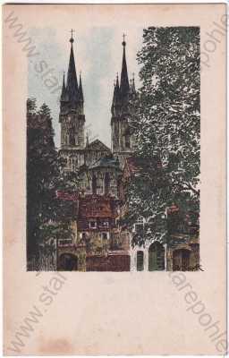  - Cheb - kostel, chromolitografie, Lark