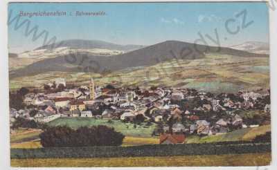  - Kašperské hory (Bergreichenstein) - Klatovy, celkový pohled, kolorovaná