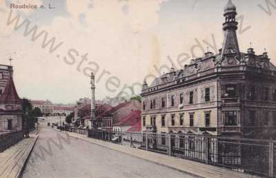 - Roudnice nad Labem, Litoměřice Leitmeritz, ulice, barevná, most