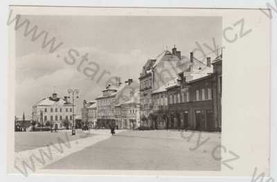  - Skuteč (Chrudim), náměstí, zimní, sníh, Grafo Čuda Holice