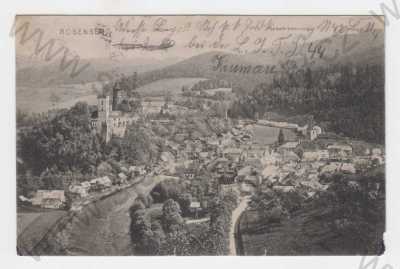  - Rožmberk nad Vltavou (Rosenberg), Český Krumlov, hrad, podhradí, celkový pohled, foto J.Seidel