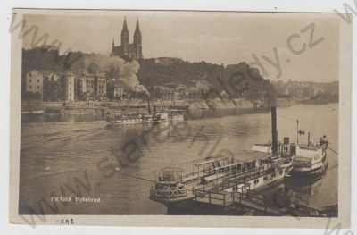  - Praha 2, Vyšehrad, řeka, Vltava, parník