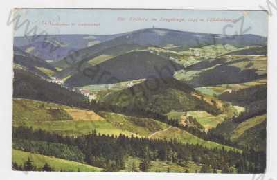  - Jáchymov (St. Joachimsthal), Karlovy Vary, barevná, pohled na město z výšky