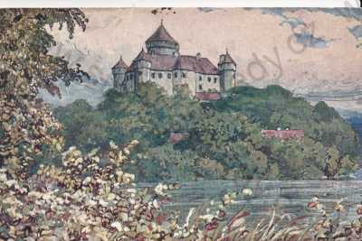  - Konopiště Benešov, zámek, barevná kresba