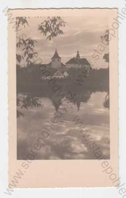  - Mirovice (Mirowitz), Písek, kostel, řeka, Foto-fon