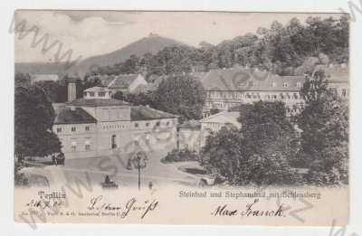  - Teplice (Teplitz), Steinbad, Stephansbad, částečný záběr města, pohled na město z výšky, DA