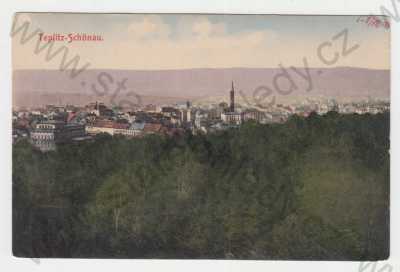  - Teplice-Šanov (Teplitz-Schönau), barevná, celkový pohled, pohled na město z výšky