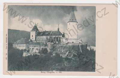  - Hrad Křivoklát (Burg Pürglitz), Rakovník, celkový pohled, DA