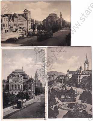  - Slovensko - Košice - 10 ks tramvaj - Leninova ulica, muzeum, divadlo, Štefánikova ulica, Hlavná ulice, Velká ulica