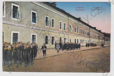  - Josefov (Josefstadt) - Náchod, kasárny, voják, kolorovaná