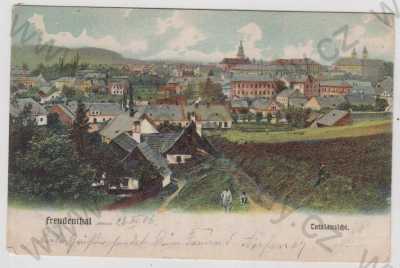  - Bruntál (Freudenthal), celkový pohled, kolorovaná, DA