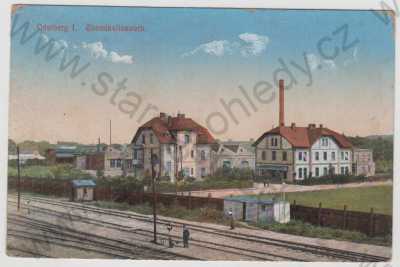  - Bohumín (Oderberg) - Karviná, továrna, kolorovaná
