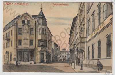  - Šumperk (Mähr. Schönberg), pohled ulicí, kolorovaná