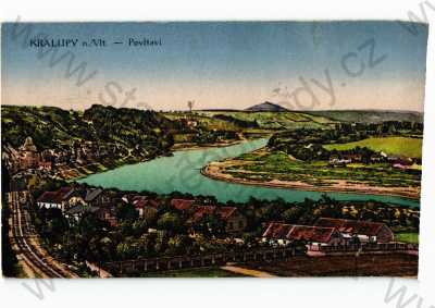  - Kralupy nad Vltavou, Mělník, částečný záběr města, Vltava