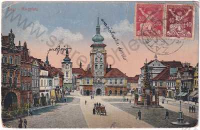  - Žatec - náměstí, kolorovaná