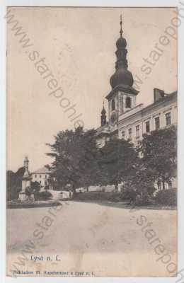 - Lysá nad Labem (Nymburk), kostel, škola, socha