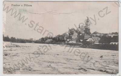  - Příbor (Nový Jičín), řeka, část města, kostel