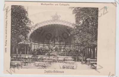  - Teplice (Teplitz), hudební pavilon, hudební skupina, Curkapelle, DA