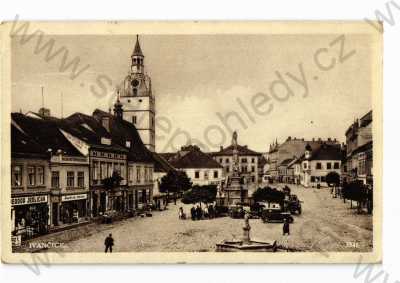  - Ivančice, Brno-venkov, náměstí, obchody, automobil, AGMSP