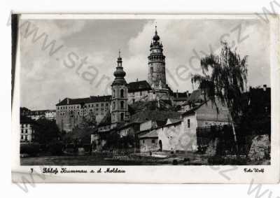  - Český Krumlov, částečný záběr města, zámek, foto J. Wolf