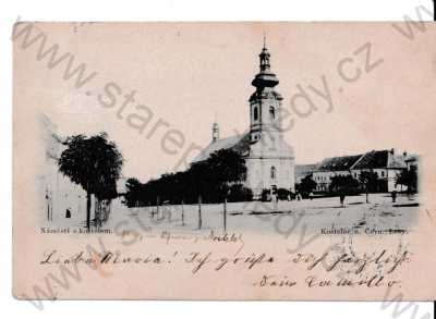  - Kostelec nad Černými lesy, Kolín, náměstí, kostel, DA