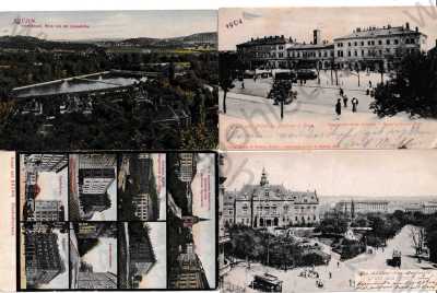  - 4x Brno Brünn, celkový pohled, náměstí, škola