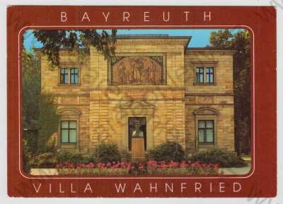  - Německo, Bayreuth, Villa Wahnfried, velký formát, podpis D. Pecková