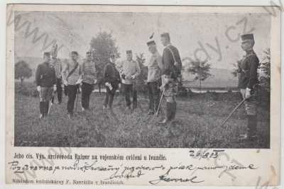  - Ivančice (Brno - venkov), císař Rainer, vojenské cvičení, voják, uniforma, DA
