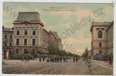  - Hradec Králové, škola, Pospíšilova třída, kolorovaná