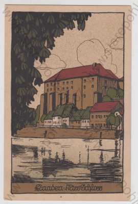  - Kadaň (Kaaden) - Chomutov, zámek, kolorovaná, kamenotisk